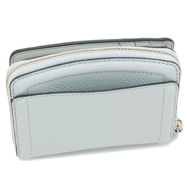 人気商品ケイトスペード 二つ折り財布 ノット SPADE ミニ財布 ブルー