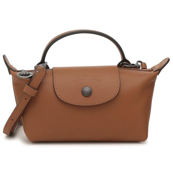 未使用 PLEATS PLEASE トライアングル ハンドバッグ 変形 ブラウン LONGCHAMP（ロンシャン） ハンドバッグ ショルダーバッグ プリアージュ