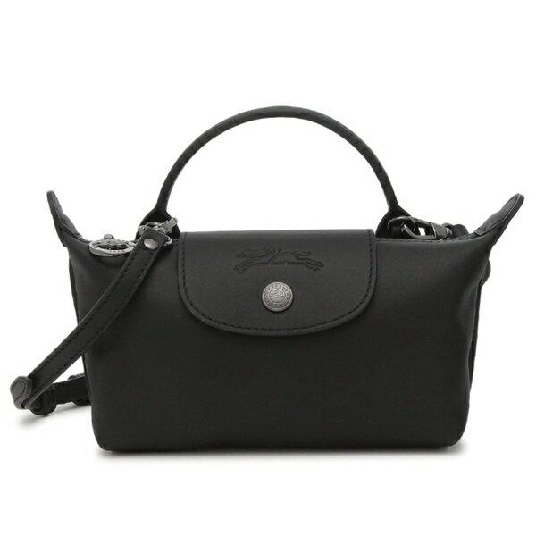 ロンシャン ポーチ ハンドバッグ ブラック 未使用に近い LONGCHAMP（ロンシャン） ポーチ ル プリアージュ エクストラ
