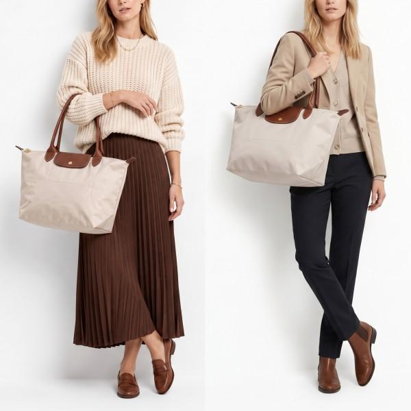 LONGCHAMP（ロンシャン） トートバッグ ル プリアージュ L ベージュ