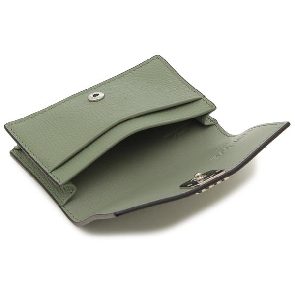 LOEWE 名刺入れ ダークグリーン レザー LOEWE ロエベ 名刺入れ カードケース ANAGRAM アナグラム