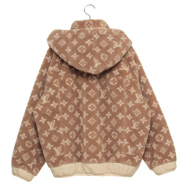 Louis Vuitton ジップアップブルゾン ハイネック ベージュ 36 柔らかな色合い♪】ルイヴィトン☆モノグラムジャケット (Louis