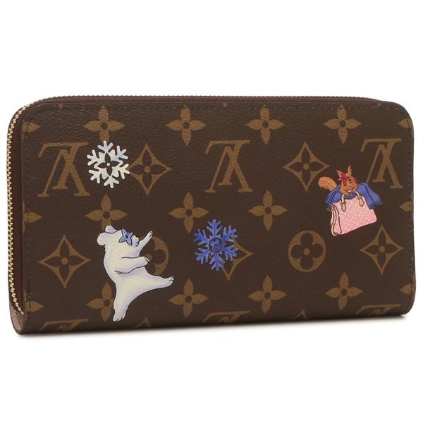 ルイヴィトン 長財布 ジッピーウォレット ヴィヴィエンヌ ウィンタートラベル モノグラムキャンバス ブラウン LOUIS VUITTON M26256の画像
