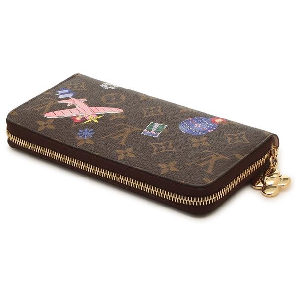 ルイヴィトン 長財布 ジッピーウォレット ヴィヴィエンヌ ウィンタートラベル モノグラムキャンバス ブラウン LOUIS VUITTON M26256の画像