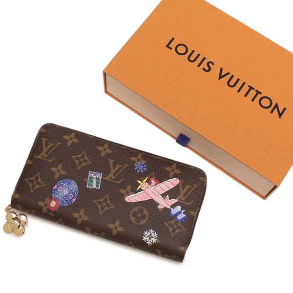 ルイヴィトン 長財布 ジッピーウォレット ヴィヴィエンヌ ウィンタートラベル モノグラムキャンバス ブラウン LOUIS VUITTON M26256の画像