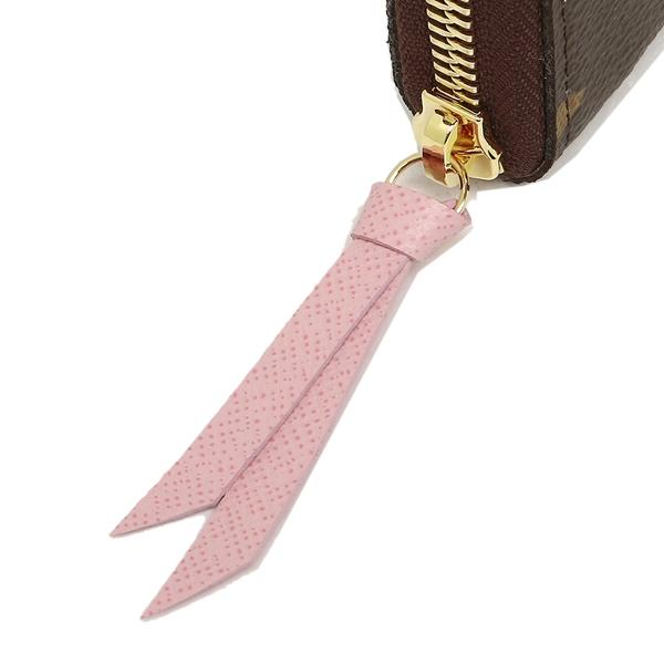 ルイヴィトン 長財布 レディース LOUIS VUITTON M61298 ブラウン ライトピンクの画像
