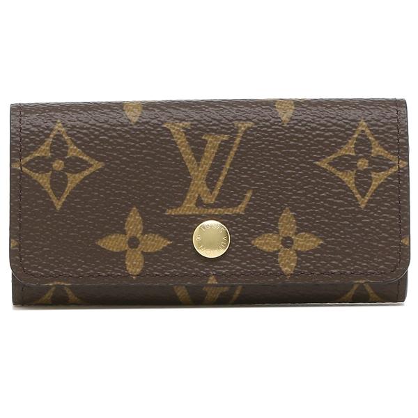 ルイヴィトン モノグラムミニ ミュルティクレ4 キーケース ブラウン LOUIS VUITTON ルイヴィトン キーケース レディース ミュルティクレ4