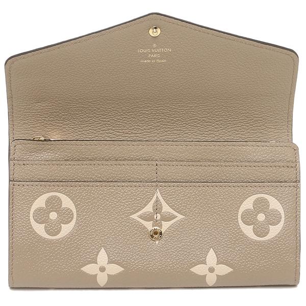 ルイヴィトン 長財布 ポルトフォイユサラNM モノグラム ベージュ レディース LOUIS VUITTON M81049の画像