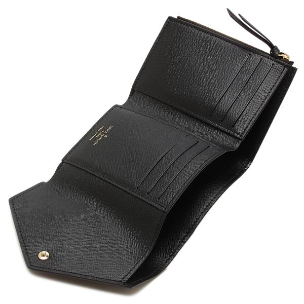 ルイヴィトン 三つ折り財布 ポルトフォイユヴィクトリーヌ ブラウン レディース LOUIS VUITTON M81557の画像