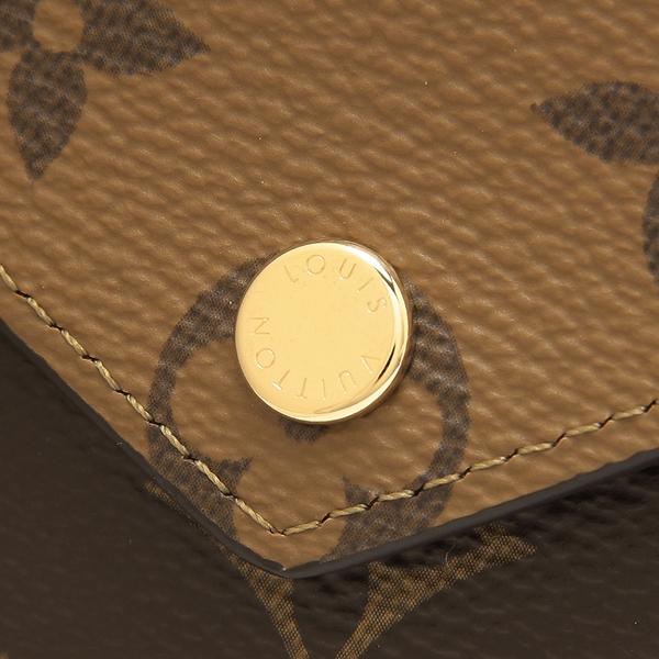 ルイヴィトン 三つ折り財布 ポルトフォイユヴィクトリーヌ ブラウン レディース LOUIS VUITTON M81557の画像
