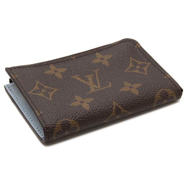 ルイヴィトン 小銭入れ コインケース キーケース ポルトクレノア カードケース ブラウン ブルー レディース LOUIS VUITTON M83612の画像