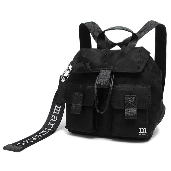 マリメッコ リュック バックパック エブリシング ウニッコ ミニバッグ ブラック レディース MARIMEKKO 092230 999 EVERYTHING BACKPACK S UNIKKO BLACK ロゴ