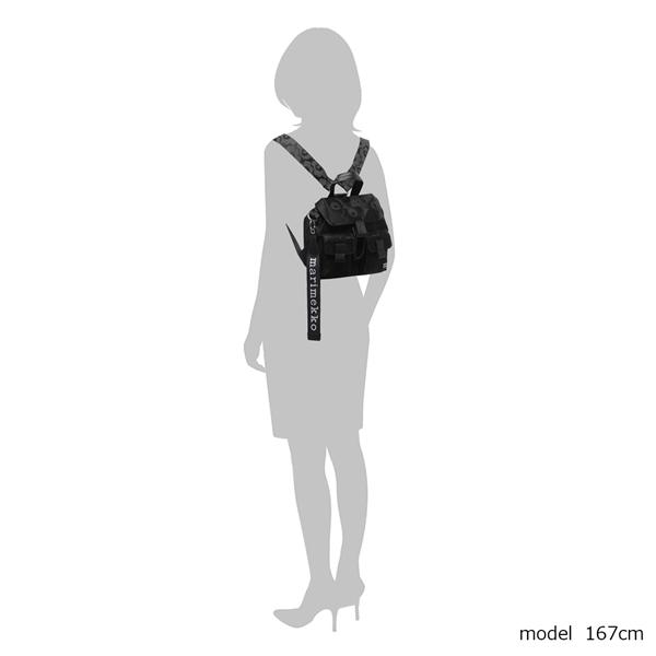 マリメッコ リュック バックパック エブリシング ウニッコ ミニバッグ ブラック レディース MARIMEKKO 092230 999 EVERYTHING BACKPACK S UNIKKO BLACK ロゴ