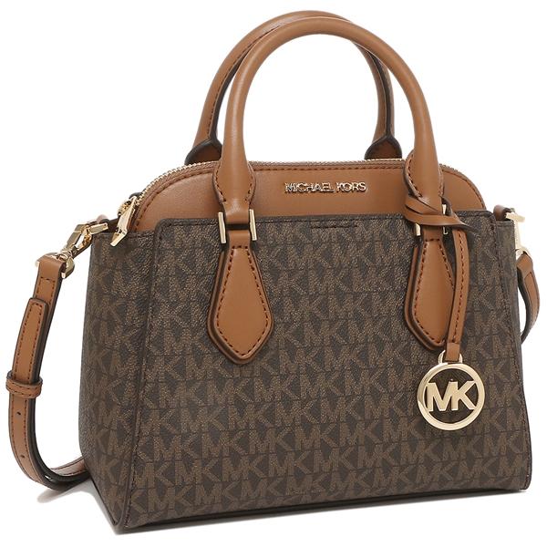 MICHAEL KORS BAGS MICHAEL KORS Daria Small 2in1 Satchel LOGO BROWN |