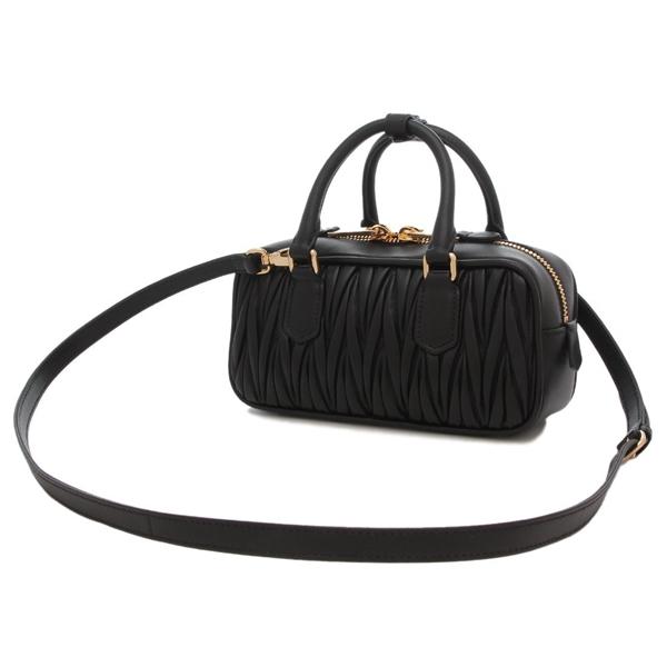 MIU MIU マテラッセ ハンドバッグ ブラック miu miu（ミュウミュウ） ハンドバッグ ショルダーバッグ マテラッセ