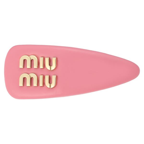 miu miu（ミュウミュウ） ヘアクリップ バレッタ パテントレザー ヘア