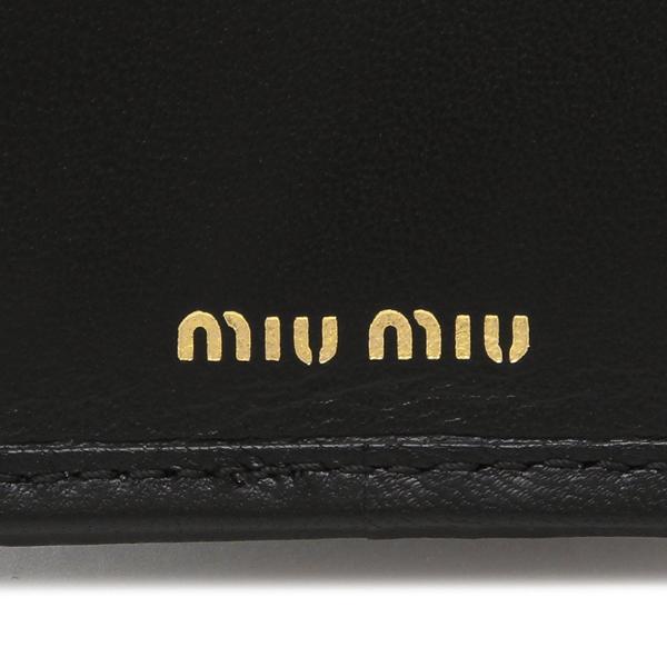 miu ミュウミュウ 三つ折り財布 ブラック レディース MIU 5MH033 miu ミュウミュウ 三つ折り財布 ブラック レディース MIU 5MH033