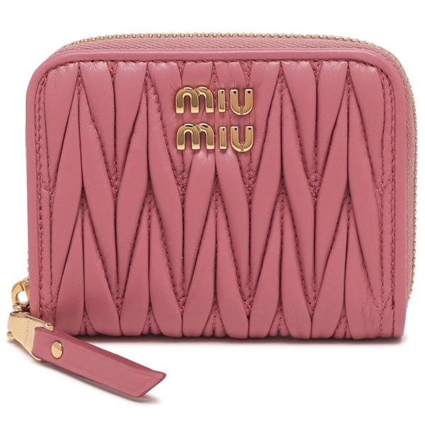 ミュウミュウ 小銭入れ コインケース カードケース マテラッセ ピンク レディース MIU MIU 5MM268 AFPP F0638の画像