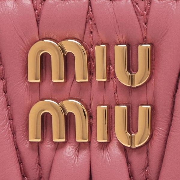 ミュウミュウ 小銭入れ コインケース カードケース マテラッセ ピンク レディース MIU MIU 5MM268 AFPP F0638の画像