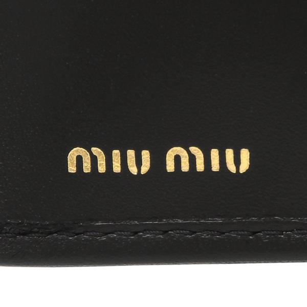 MIU MIU ブラック 二つ折り財布 【値下中】 ミュウミュウ Miu Miu 二つ折り財布 マテラッセ ブラック ゴールド