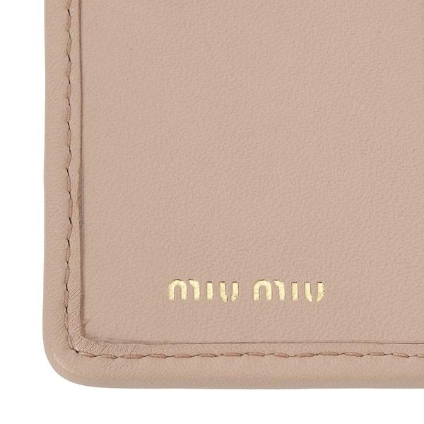 miu miu（ミュウミュウ） 二つ折り財布 ミヌテリア マテラッセレザー