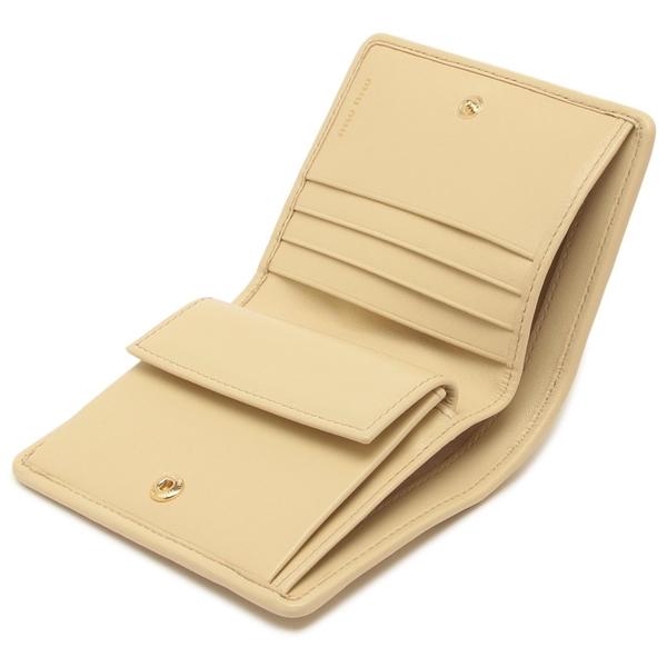 MIU MIU LASSEN 二つ折り財布 ベージュ MIUMIU】ミュウミュウ 二つ折り財布 レザー ベージュ/茶