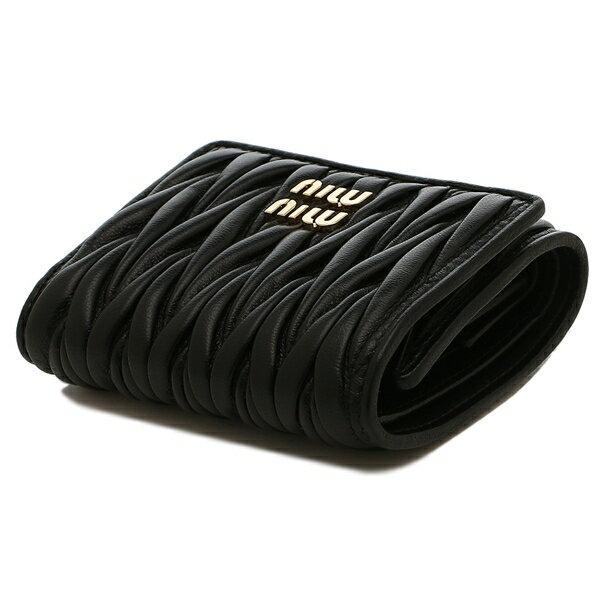 miu miu（ミュウミュウ） 三つ折り財布 マテラッセレザー ミニ財布