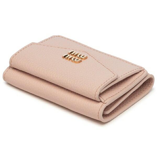 miu miu（ミュウミュウ） 三つ折り財布 ヴィッテロダイノレザー ミニ