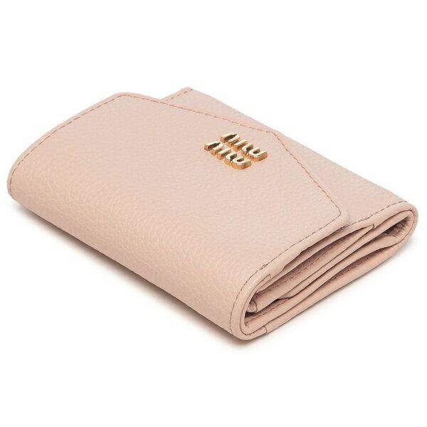 miu miu（ミュウミュウ） 三つ折り財布 ヴィッテロダイノレザー ミニ