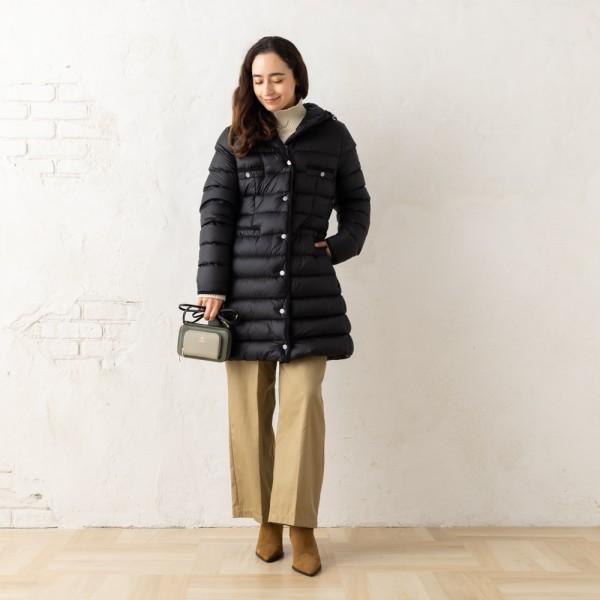 【極美品】MONCLERモンクレール　LINダウンナイロンコートブラック モンクレール Lin - モンクレール(MONCLER)ダウン専門通販サイト