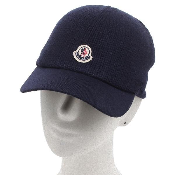 美品　モンクレール　キャップ　CAP ネイビー　MONCLER MONCLER モンクレール 帽子 キャップ ネイビー レディース