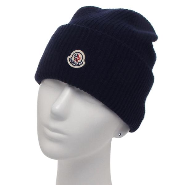 MONCLER ネイビー レディースニット帽