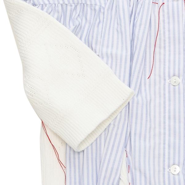 Maison Margiela メゾンマルジェラ 21SS ポプリンストライプ長袖シャツ ブラウス S51DL0360 S53682 ホワイト/ブルー レディース Maison Margiela（旧Maison Martin Margiela） - Maison