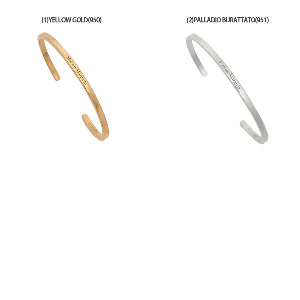 メゾンマルジェラ ブレスレット バングル ユニセックス Maison Margiela SM1UY0064 SV0158 PLATING BURATTATO ロゴ刻印 カフの画像