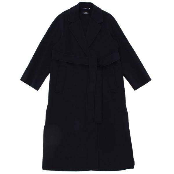 ★ ダンディ☆様　マックスマーラ　Ｐコート　ツウィード　ネイビー　L XL WEEKEND MAX MARA (ウィークエンド マックスマーラ ) ウール