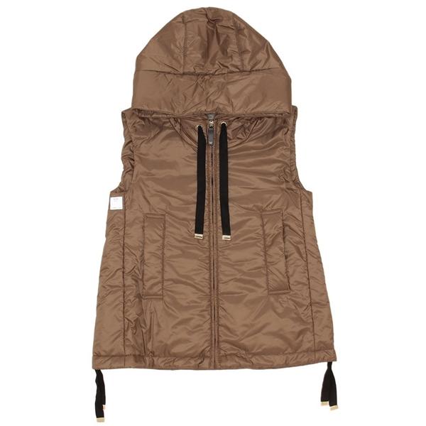 【良品】マックスマーラ★リアルファーロングコート　ダウン　中綿　ブラウン　42 良品】マックスマーラ☆リアルファーロングコート ダウン 中綿