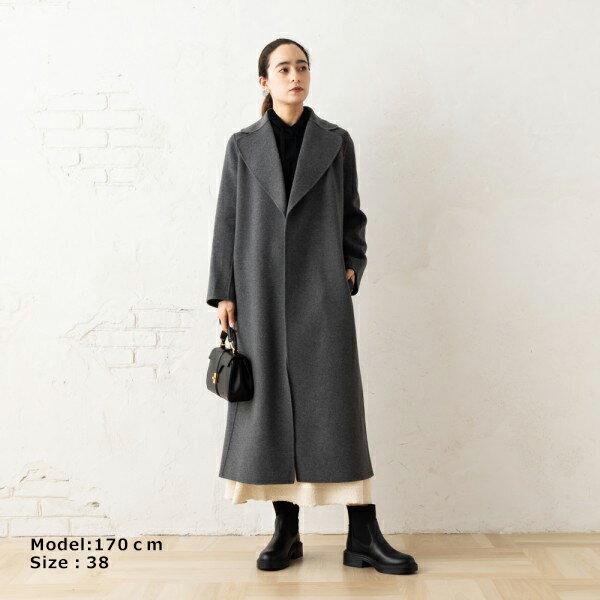マックスマーラ コート ポルド ベルト付き レディース Max Mara 2429016043600 POLDO WOOL DRAP WRAP COAT ロングコート ベルト付き ラップコートの画像