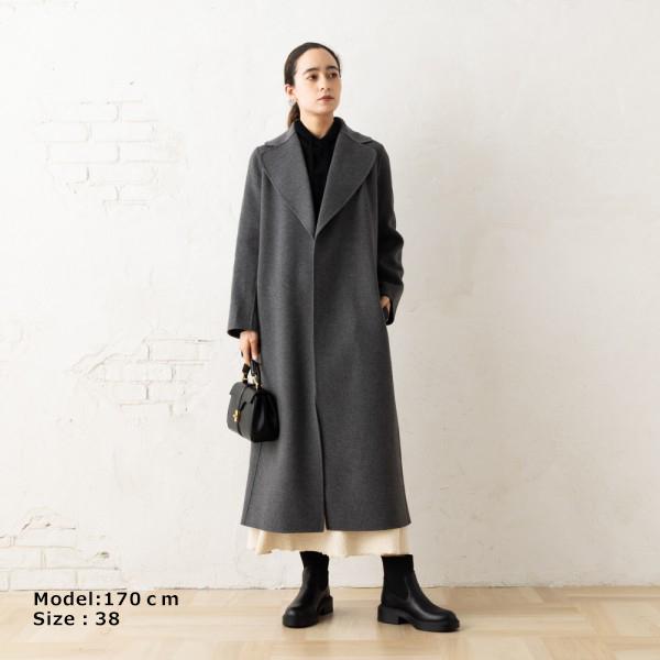 Max Mara マックスマーラ コート ポルド ベルト付き グレー Max Mara マックスマーラ コート ポルド ベルト付き グレー