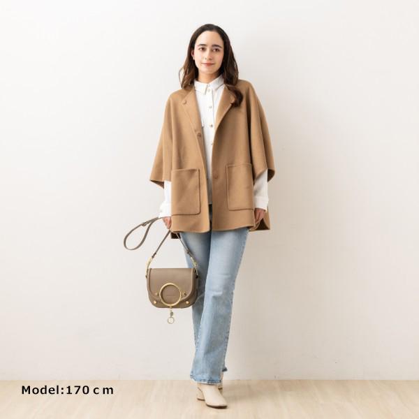 MAX MARA マックスマーラ ノーカラー レザーコート 羊革 ベルト MAX MARA マックスマーラ ノーカラー レザーコート 羊革 ベルト