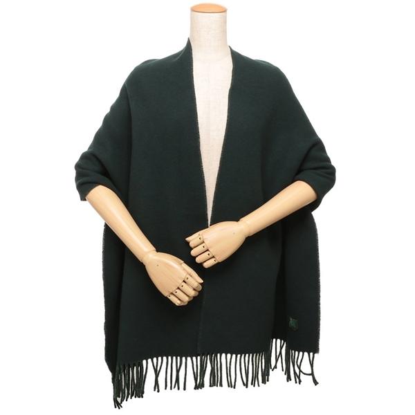 メゾンキツネのダークグリーン マフラー MAISON KITSUNE メゾンキツネ マフラー ボールド フォックス