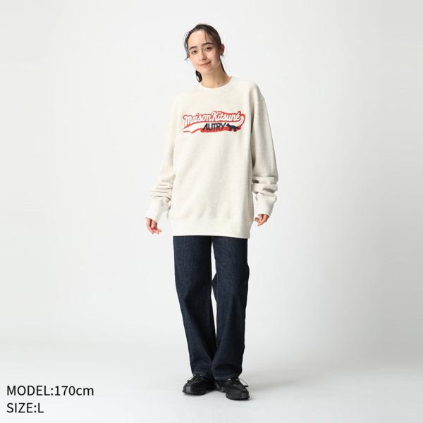 メゾンキツネ スウェット AUTRY オートリー コラボ グレー メンズ レディース ユニセックス MAISON KITSUNE SWPX MK1M_1