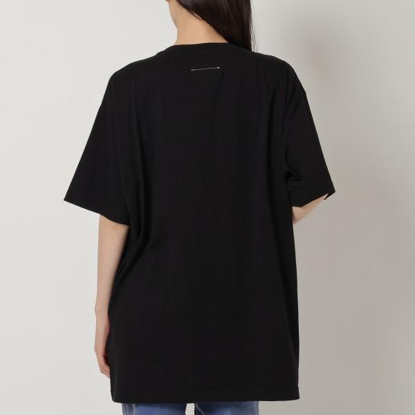 MM6 エムエムシックス メゾンマルジェラ Tシャツ ブラック MM6 エムエムシックス メゾンマルジェラ Tシャツ ブラック