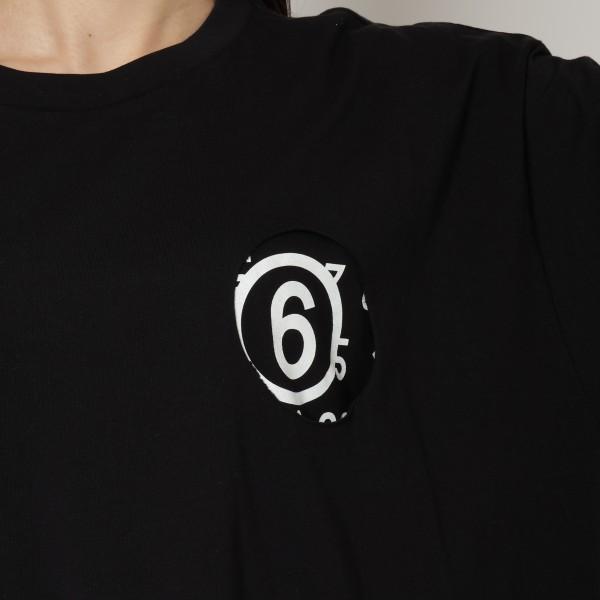 MM6 エムエムシックス メゾンマルジェラ Tシャツ ブラック MM6 エムエムシックス メゾンマルジェラ Tシャツ ブラック