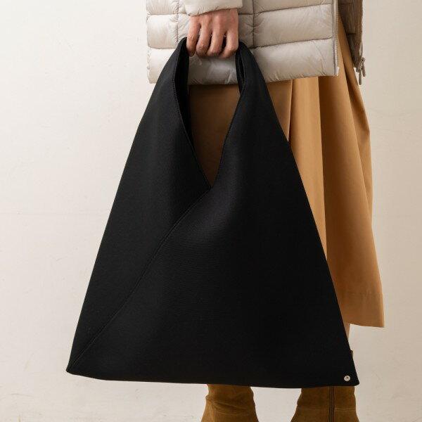 MM6 MAISON MARGIELA ブラック ミディアム トートバッグ MM6 Maison Margiela】ミディアム クラシック トートバッグ (MM6