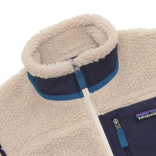 patagonia レトロX フリースベスト S ベージュ/ブルー patagonia レトロXフリースベスト XS ベージュ/ブルー 【公式通販】