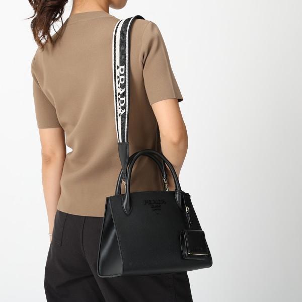 PRADA（プラダ） ハンドバッグ ショルダーバッグ モノクローム Sサイズ