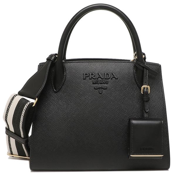 PRADA プラダ ハンドバッグ ショルダーバッグ モノクローム S PRADA プラダ ハンドバッグ ショルダーバッグ モノクローム S