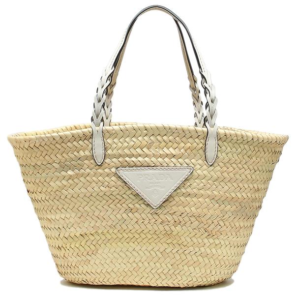 PRADA プラダ トートバッグ かごバッグ ウーブンパーム PRADA プラダ トートバッグ かごバッグ ウーブンパーム