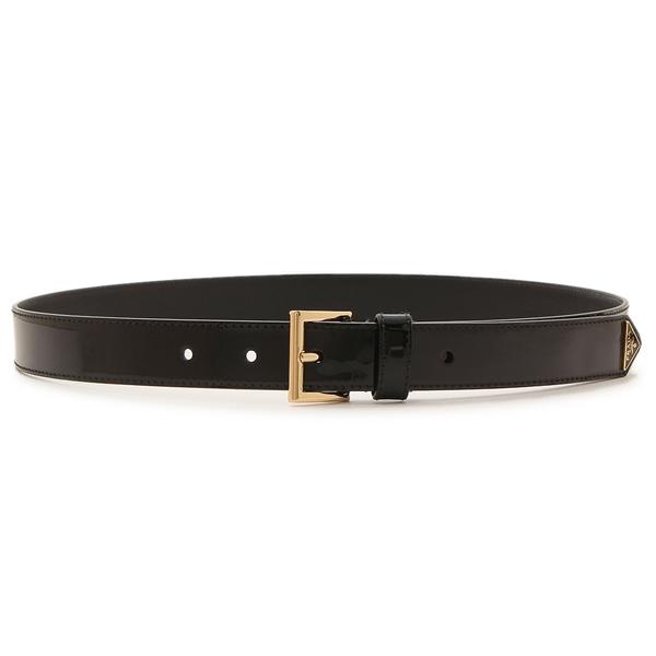 プラダ ベルト トライアングルロゴ ブラック レディース PRADA 1CC573 069 F0002の画像