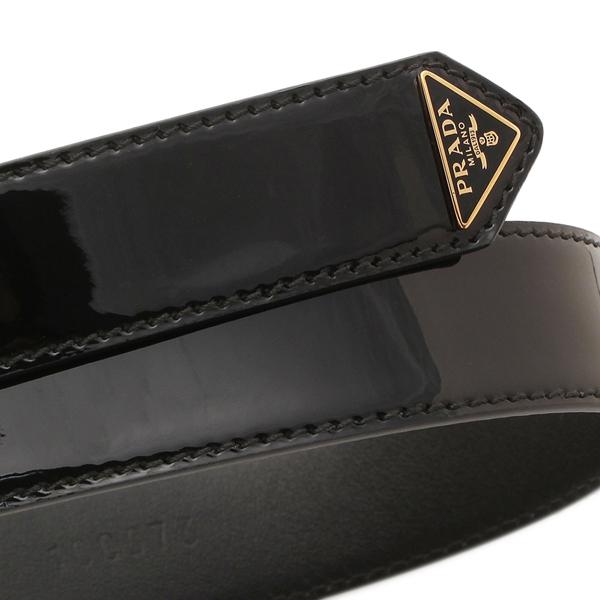 プラダ ベルト トライアングルロゴ ブラック レディース PRADA 1CC573 069 F0002の画像